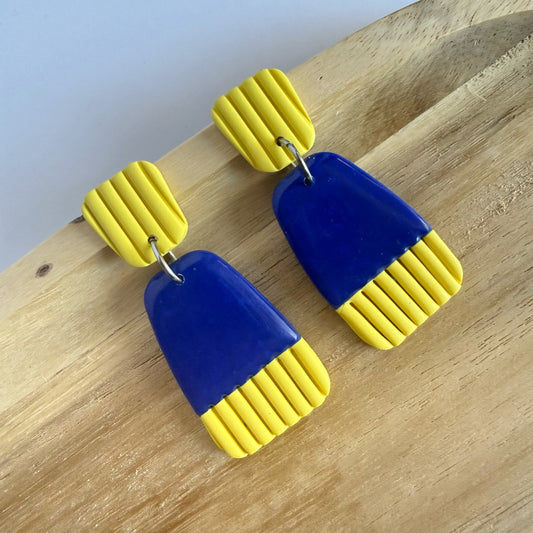Bold Move blue yellow dangles