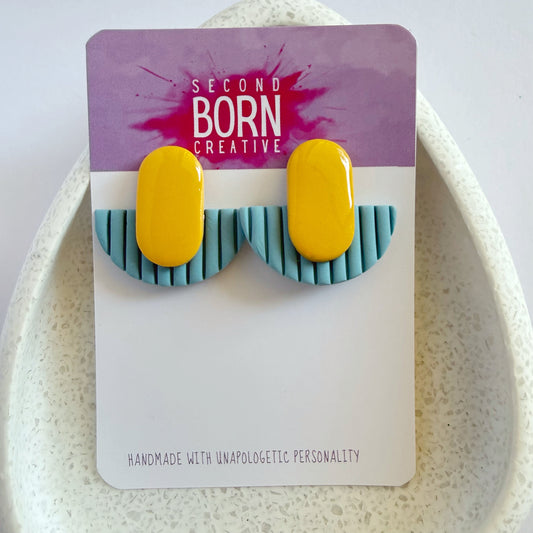 Retro Pop statement studs