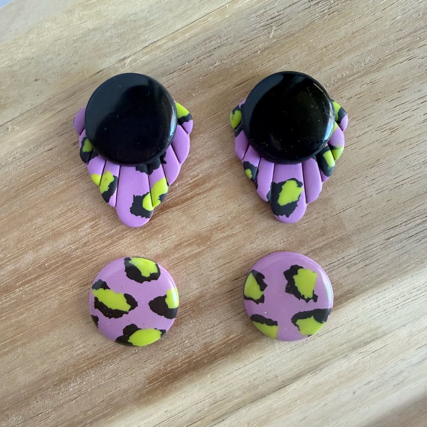 Super Leopard statement studs