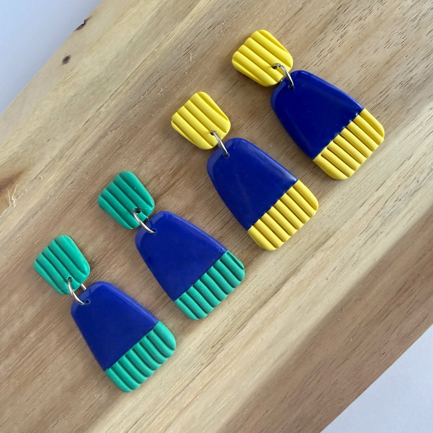 Bold Move blue green dangles
