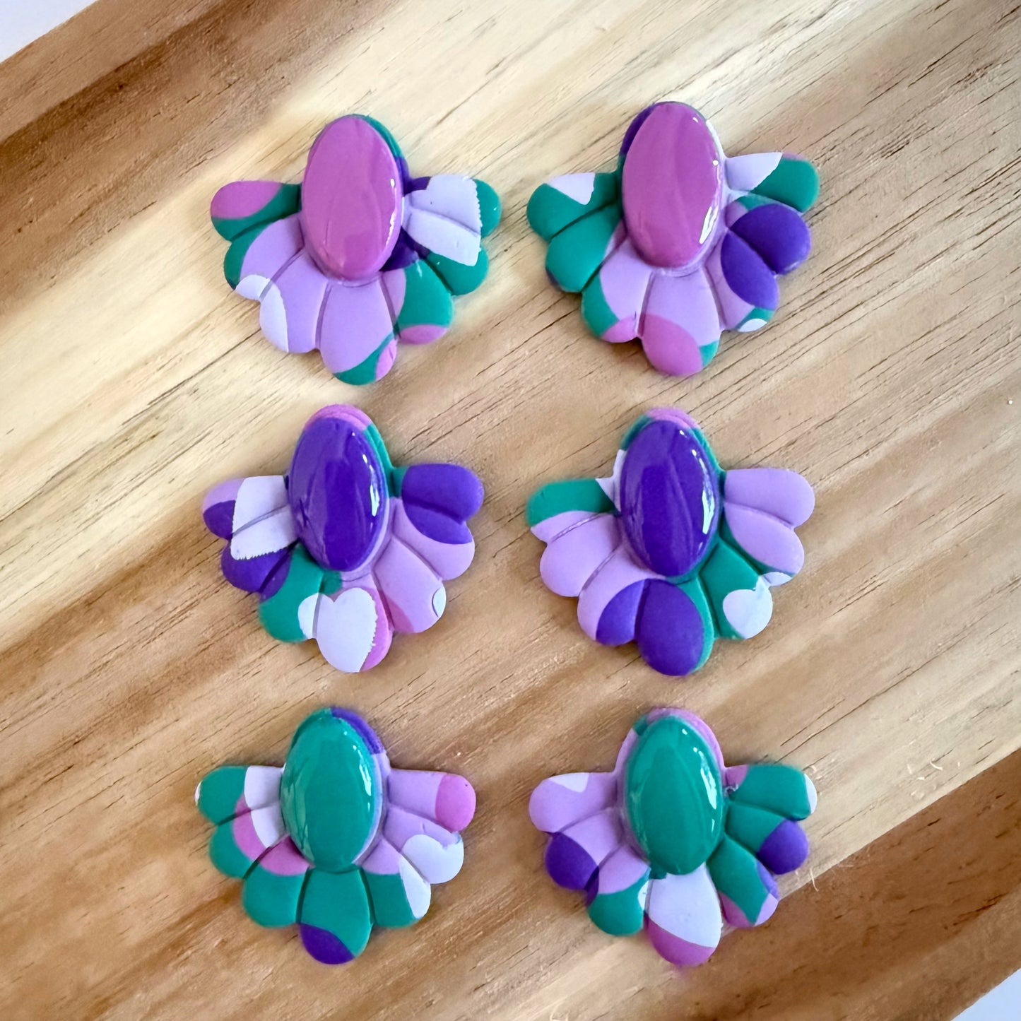 Forever mauve extra statement studs