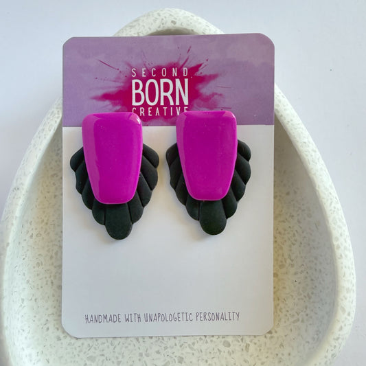Bubblegum Noir statement studs (one pair only!)