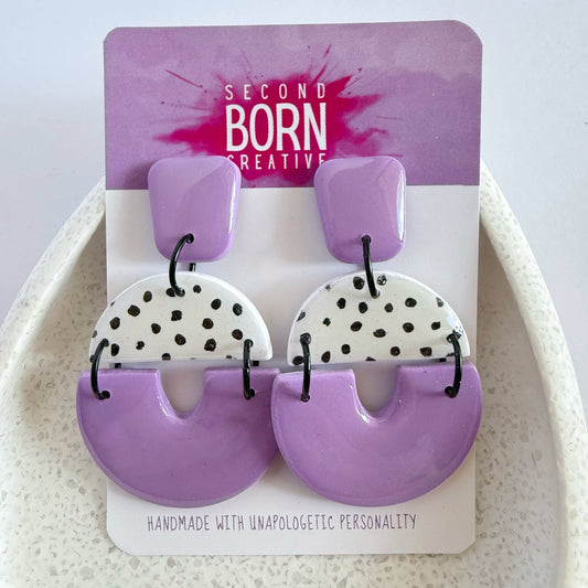 Going Dotty dangles (purple)