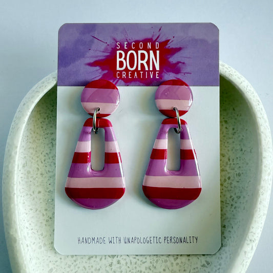 Candy Stripes dangles - horizontal