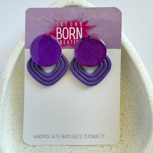 Velvet statement studs