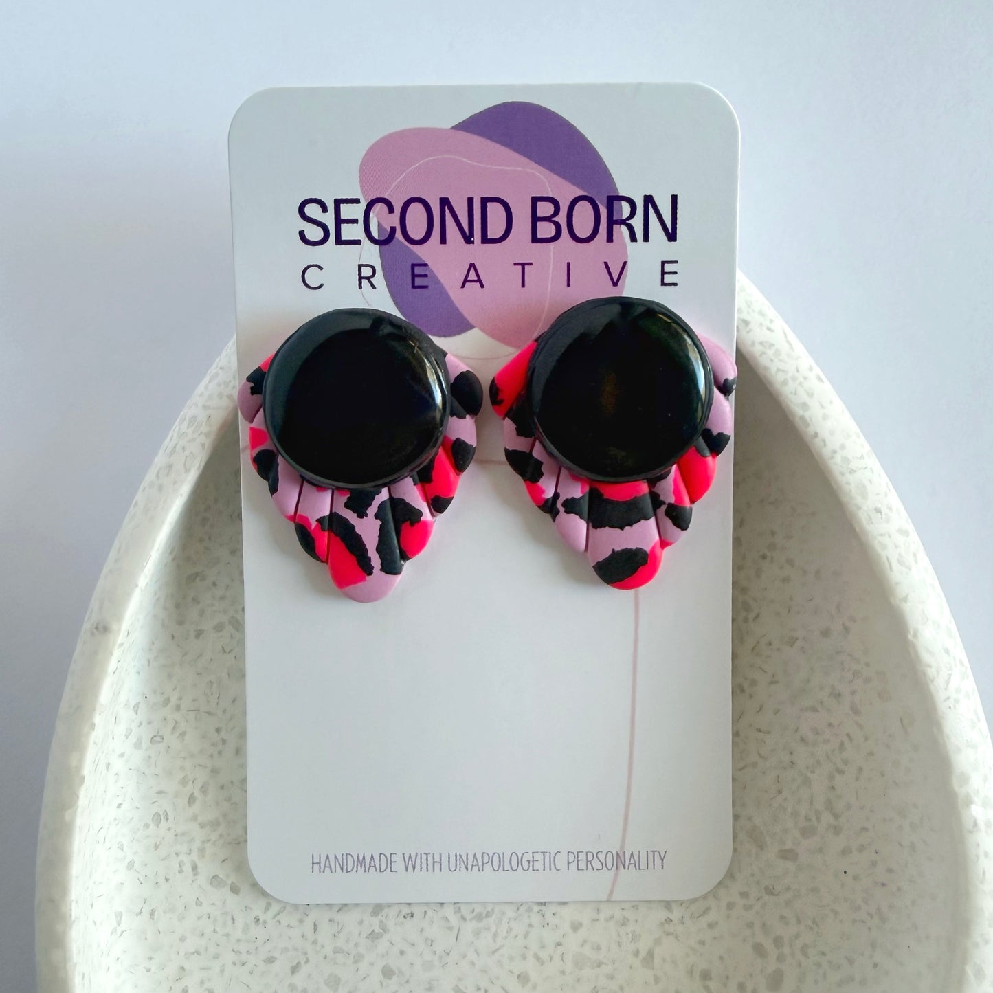 Bold Leopard extra statement studs