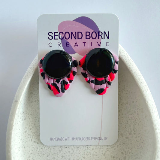 Bold Leopard extra statement studs