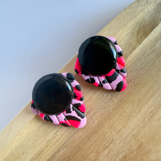 Bold Leopard extra statement studs