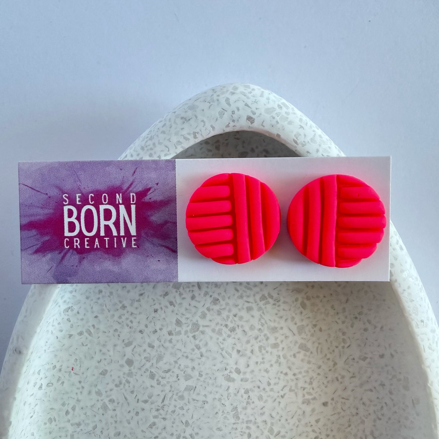 Bring It statement studs - five colours - clip on backs also available