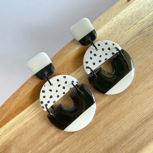 Going Dotty dangles (black and white)