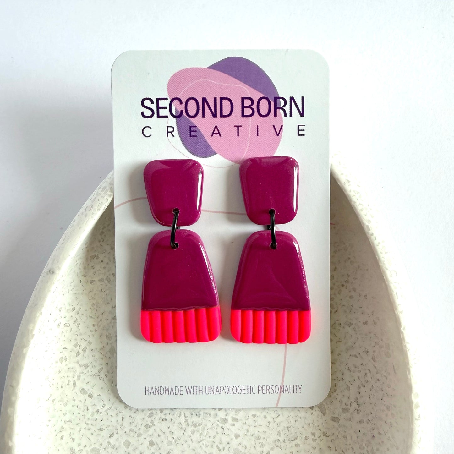 Bold Move magenta pink dangles