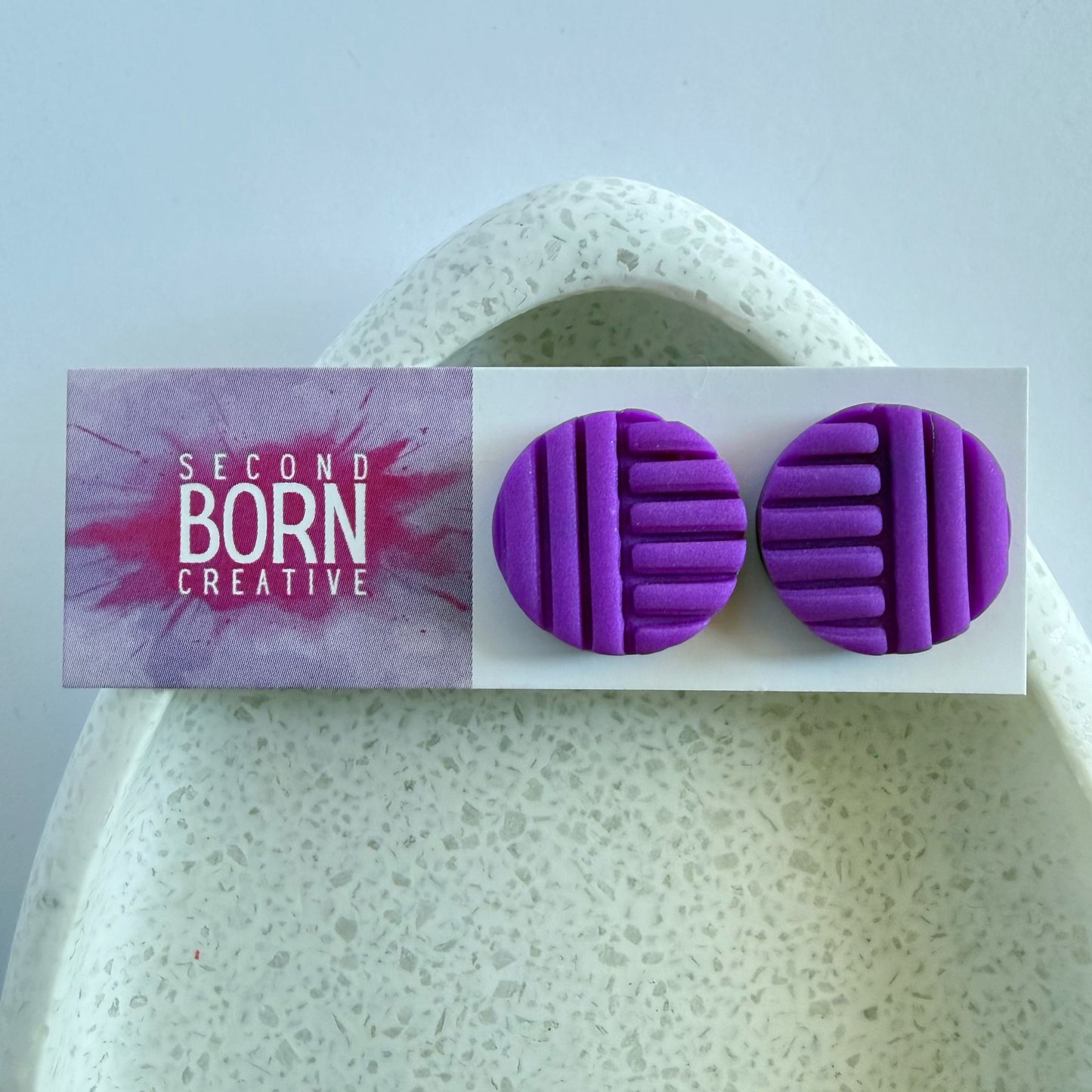 Bring It statement studs - five colours - clip on backs also available