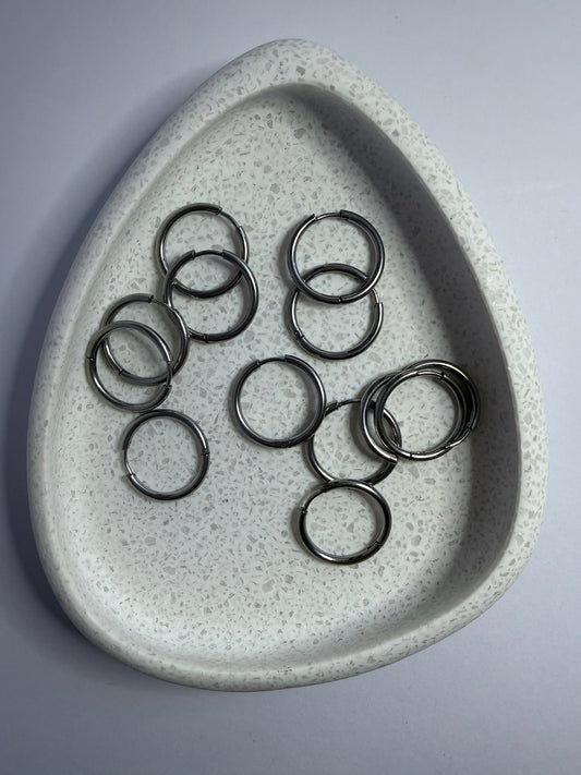 Silver Hoops