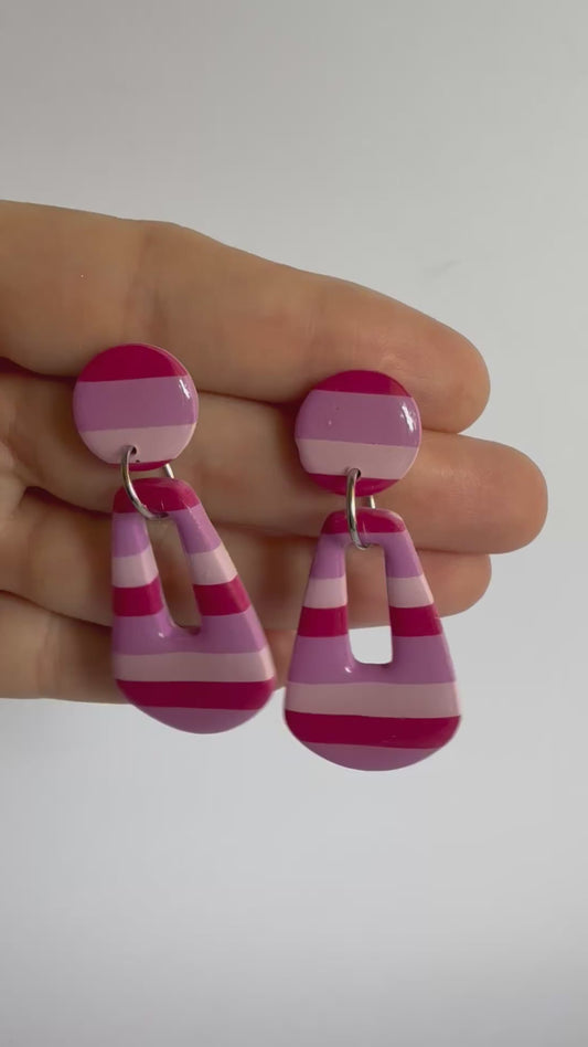 Candy Stripes dangles - horizontal