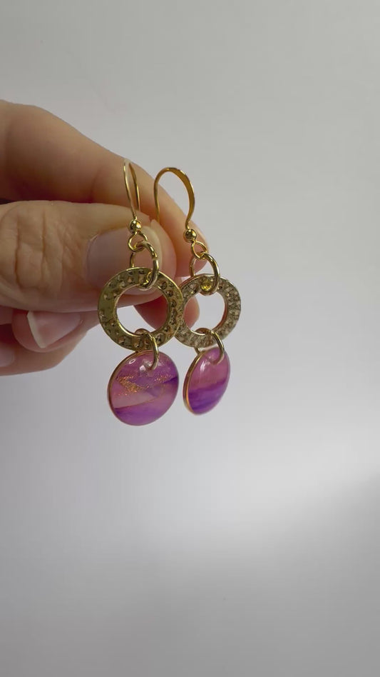 Royal hook dangles (hammered gold accent)