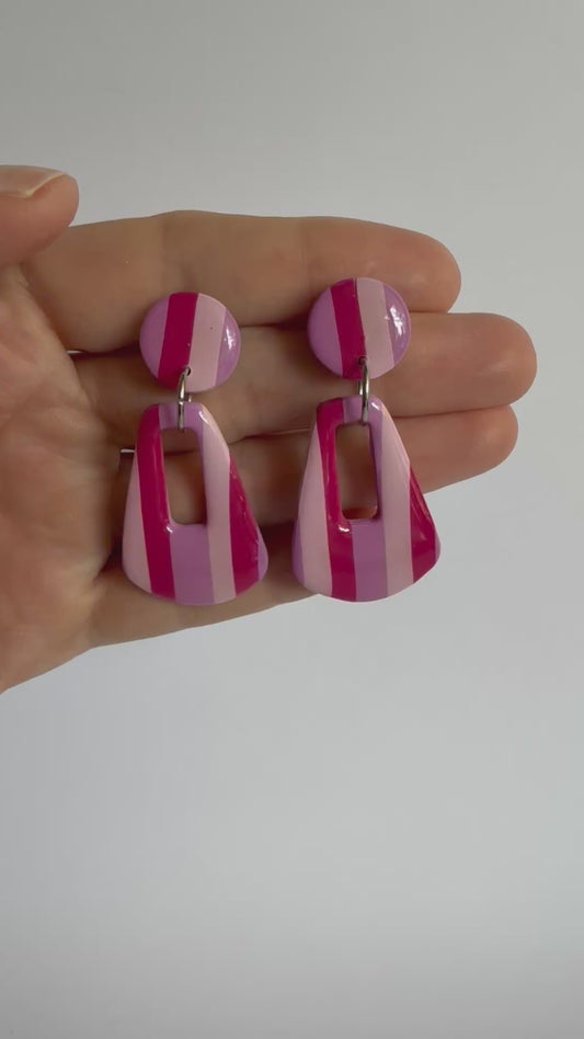 Candy Stripes dangles - vertical